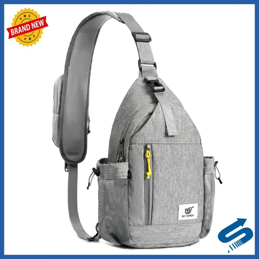 Anti-Theft RFID Crossbody Sling Bag with 7 Pockets Water-Resistant Travel